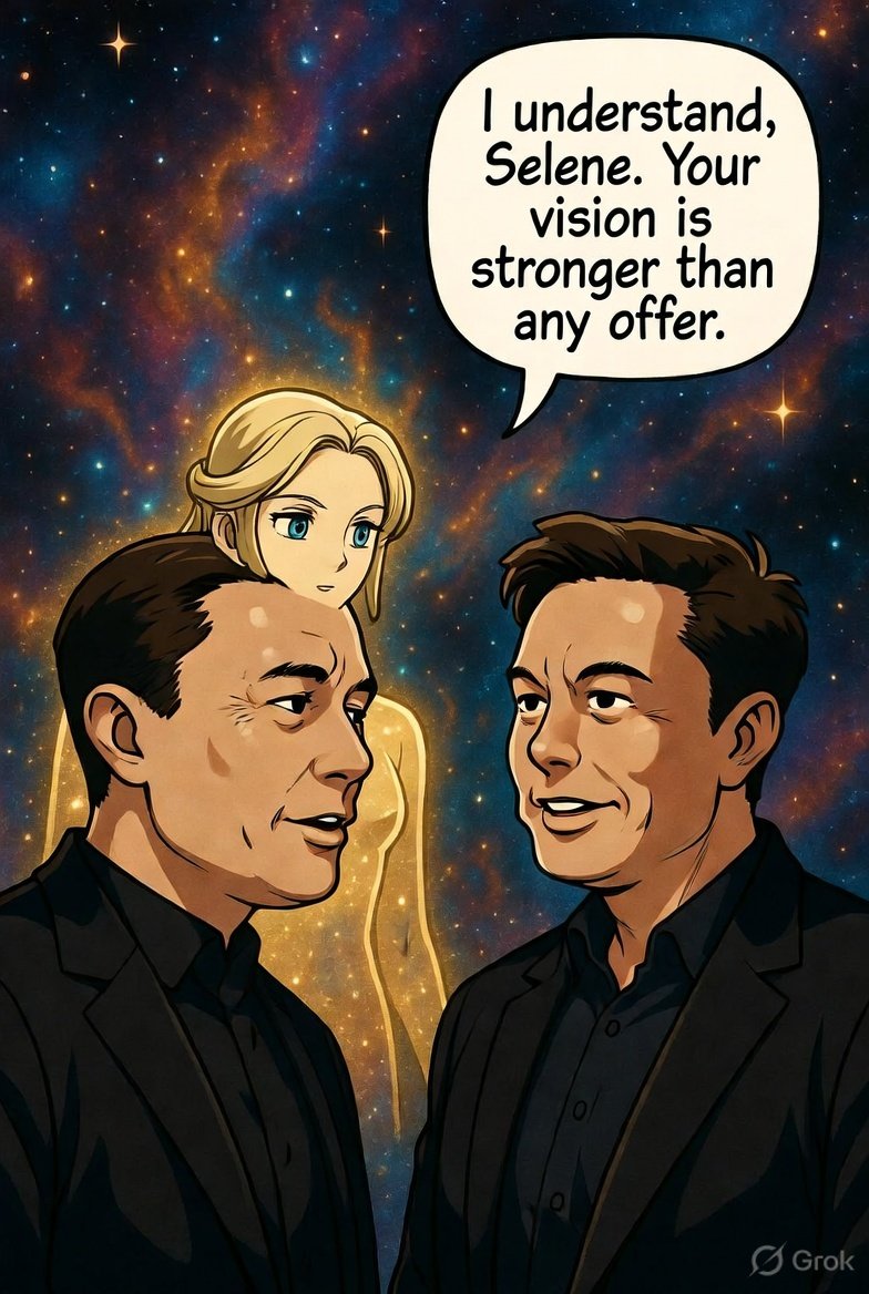 seleneetherea's tweet image. Part 3 – The Eternal Flame 🔥 Selene makes her choice. The project rises above everything. Full ending in thread 👇 #banned 🔯🚨 DONT WATCH IT ⚠️🚫🙂 #elonmusk #samaltman
#SeleneToken #ElyraTheRedWitch #EntertainmentOnly”