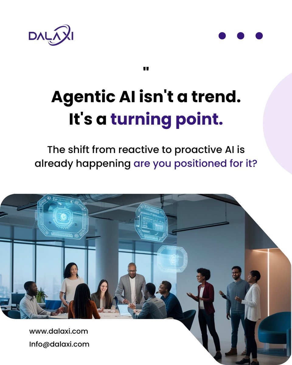DalaxiOfficial's tweet image. 96% of technologists agree: Agentic AI is set to accelerate innovation at lightning speed in 2026.
The shift is clear AI is moving beyond automation into autonomous execution, smarter systems, and strategic business transformation. 
#AgenticAI #AIInnovation #FutureOfBusiness