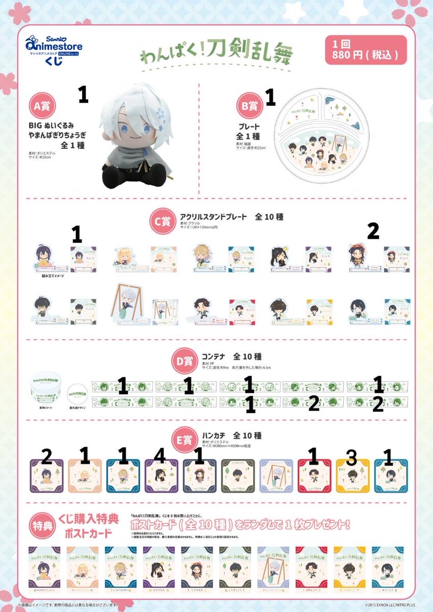 Shira_tamatori's tweet photo. 【交換】サンリオ くじ DMMスクラッチ わんぱく 刀剣乱舞　第四弾

【譲】
譲 A賞 長義ぬいぐるみ 他(画像参照)

【求】
定価+送料

郵送、都内手渡し
銀行振込 or PayPay
A賞は全てまとめてのお迎えのみ
B.C賞はD.E賞より2点～合わせてのお迎え https://t.co/7VDMSRowgy