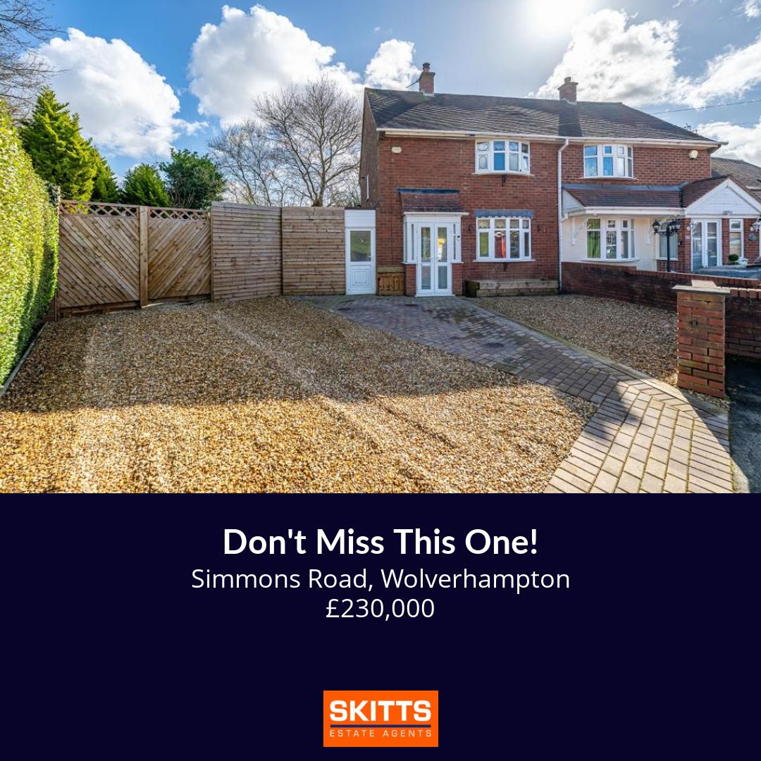 homesatSkitts's tweet image. 📍Simmons Road, Wolverhampton
🏡 2 bed Semi-detached House, £230,000
psh.pt/b6rdlm3

#skitts #propertyforsale #willenhall
 #wolverhampton #walsall #wednesfield