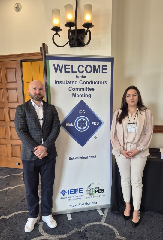 TFKable_Group's tweet photo. @AleksandraTrubas, Director of Product Development, and @LeszekResner, Chief Technologist of the Bydgoszcz Plant, represented TFKable Group at the Spring 2026 PES-ICC Meeting in Carlsbad, California, on April 28, 2026.

#PESICC #OffshoreWind #EnergyTransition  #Renewables  #JDR https://t.co/YZvYjmiwEf