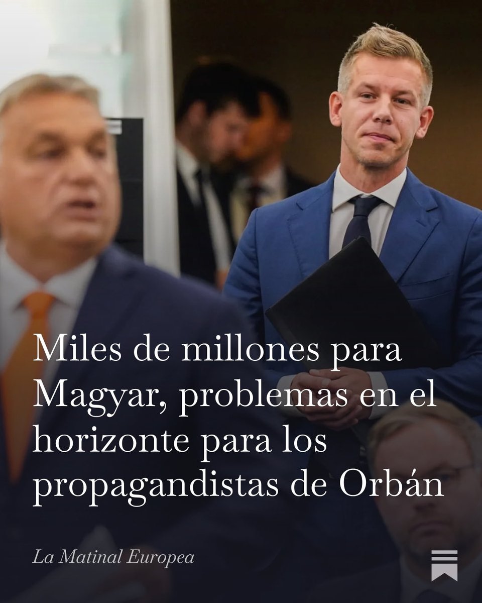 davcarretta's tweet photo. La Matinal Europea está en línea

El análisis del día de @grimmse: « Miles de millones para Magyar, problemas en el horizonte para los propagandistas de Orbán »

Bonus: von der Leyen despide a Weyand por decir la verdad sobre el acuerdo con Trump. 

https://t.co/4iMPDRW4Up https://t.co/OlbFSKF3mt