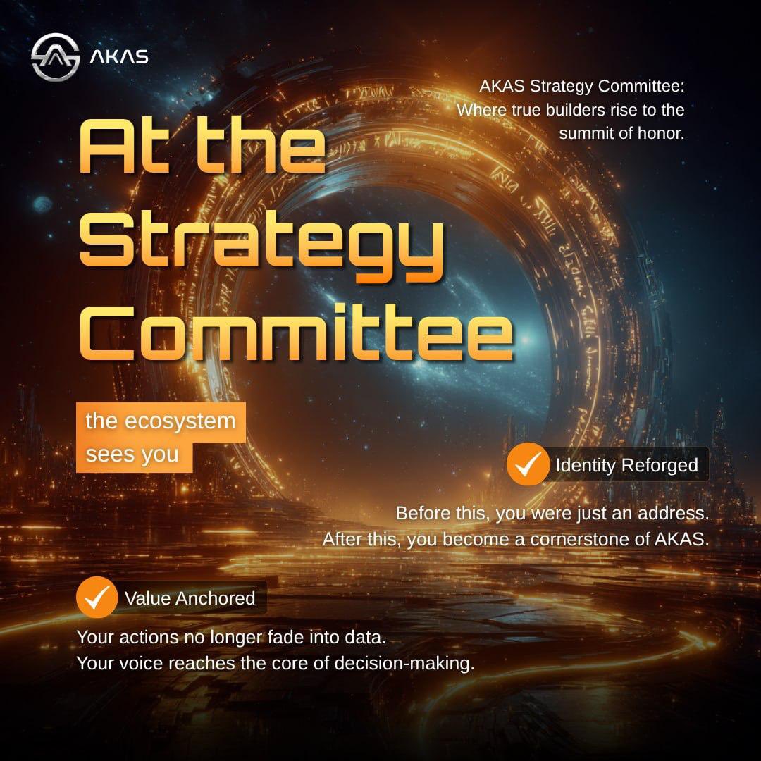 AKASOfficial_'s tweet image. AKAS · Strategy Committee ✨

Not everyone enters the Proposal Layer ⚠️
Tickets are common, identity is rare.
Here, you are no longer just an address,
but part of the decision-making structure 📍
Let true builders stand where they belong 🚀
#AKAS #StrategyCommittee #ProposalLayer