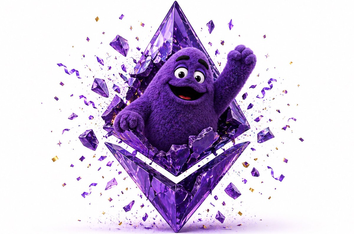 $GRIMACE 这个盘被社区重新接管了。CA: 0x22585d03d6fc0693b4a6c9765be18e238fbfcd95

麦当劳相关账号一改简介，价格就被资金直接点火。你说巧合，我不太信。现在市值还不高，属于那种“看着像阴谋，市场却很买单”的盘。