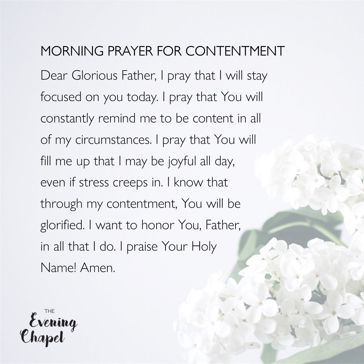 EveningChapel's tweet image. #TEC #TheEveningChapel #Dailydedication #MorningPrayerForContentment