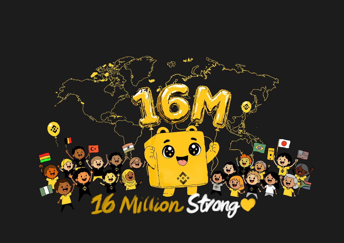Little_Sam_1428's tweet image. Congratulations to Binance for hitting 16M followers.
Drawn with love for the Binance family! 🎨💛
Bibi celebrating our 16 Million Strong milestone!
Super excited to join the @binance 16M Giveaway 🔥
Proof of work is in the comments 👇
#Binance16M #Binance