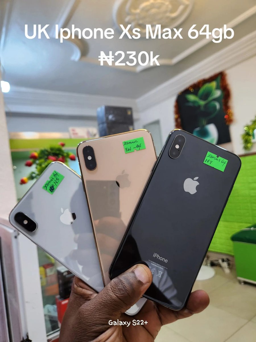 mgxgadgets's tweet image. UK Iphone Xs Max 64gb
₦230k
#FYP #iphone #iphonexsmax #xsmax #lagosgadgetstore 
 
Location: Mokland Plaza, 3/9 Olu Koleosho street, off Medical Road, Computer Village Ikeja Lagos state. 
Call or WhatsApp: 08135395542