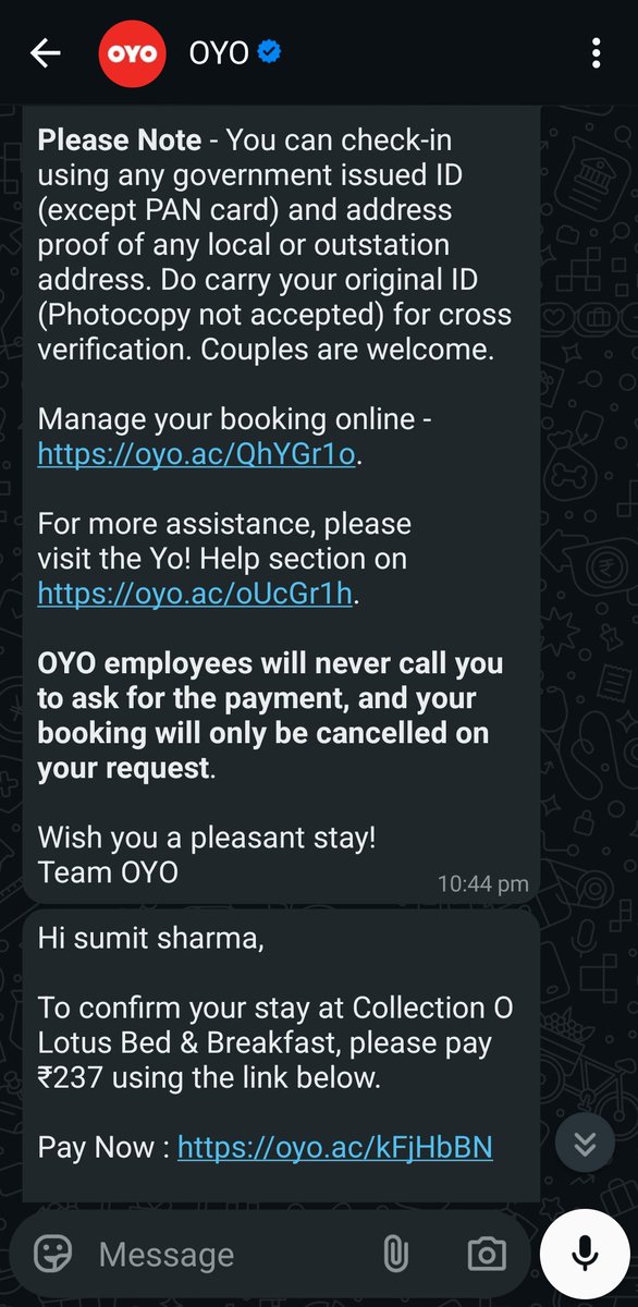 Amitsha06497070's tweet image. @OYO4U @oyorooms @riteshagar @jagograhakjago
@froudoyo
My brother’s career at stake! Booked room for CAPF exam near Sarai Rohilla at 10:30PM. Hotel was 25km away &amp;amp; no help from support till 3AM. He gave exam without sleep!

ID: SPRB9471