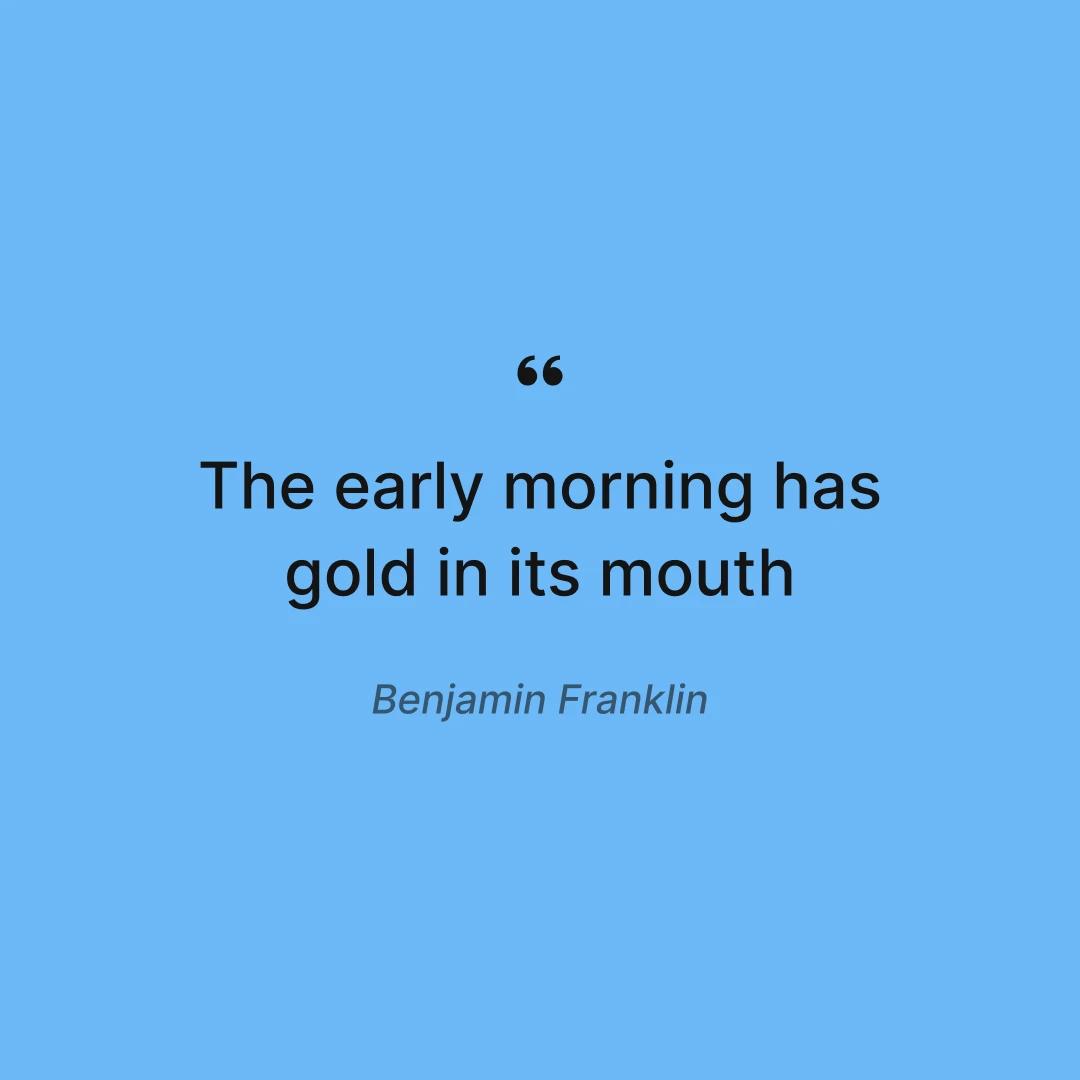 BeyondPitches's tweet image. 🌄 Rise and Grind, Champions!

"The early morning has gold in its mouth."

      — Benjamin Franklin 

 While most are still hitting snooze, the greats are already building their empire, one focused morning at a time.

#RiseAndGrind