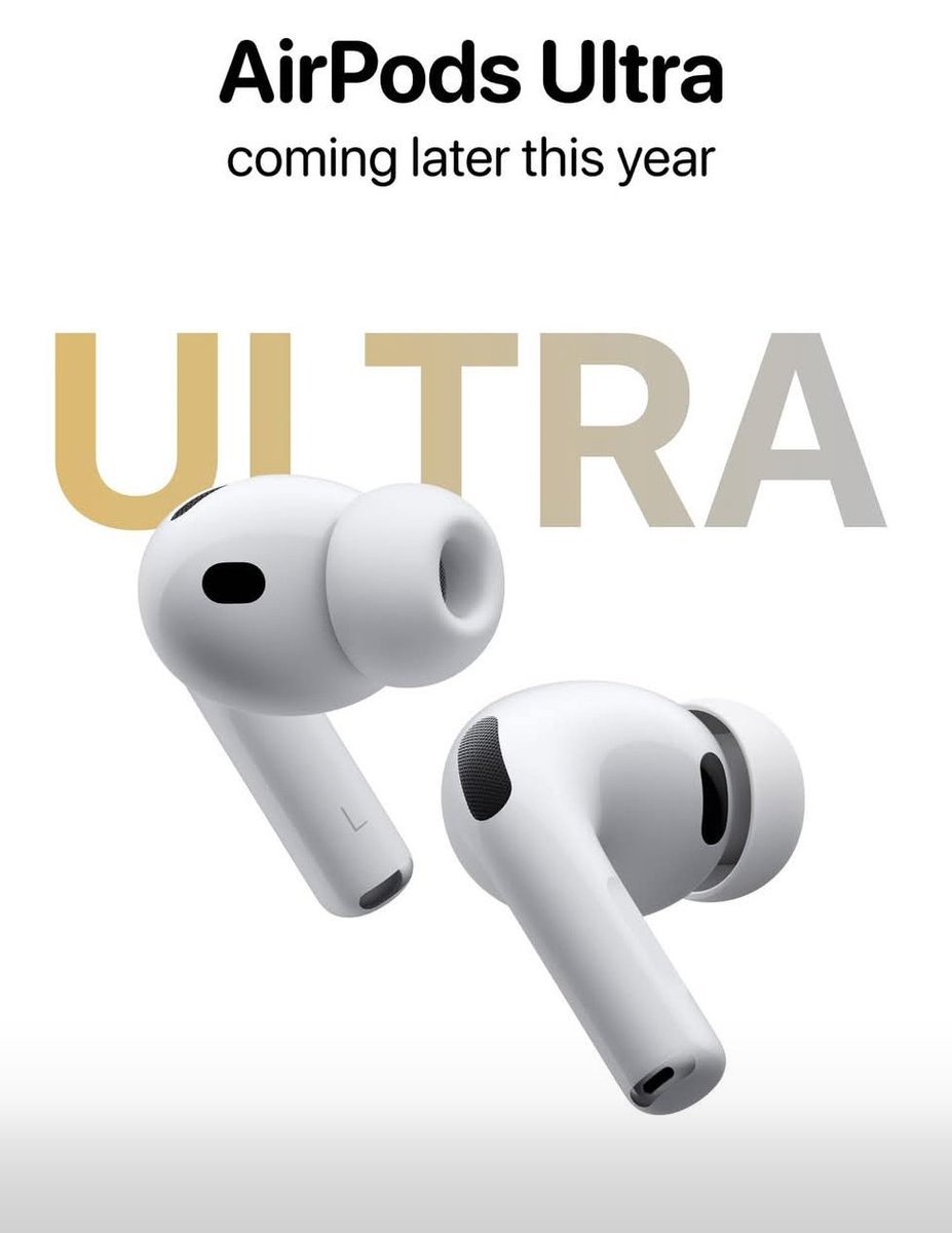 ShalomInfosoftz's tweet image. Apple is rumored to be launching 'AirPods Ultra' with IR cameras later this year! 🔥 #Apple #AirPods #Cameras