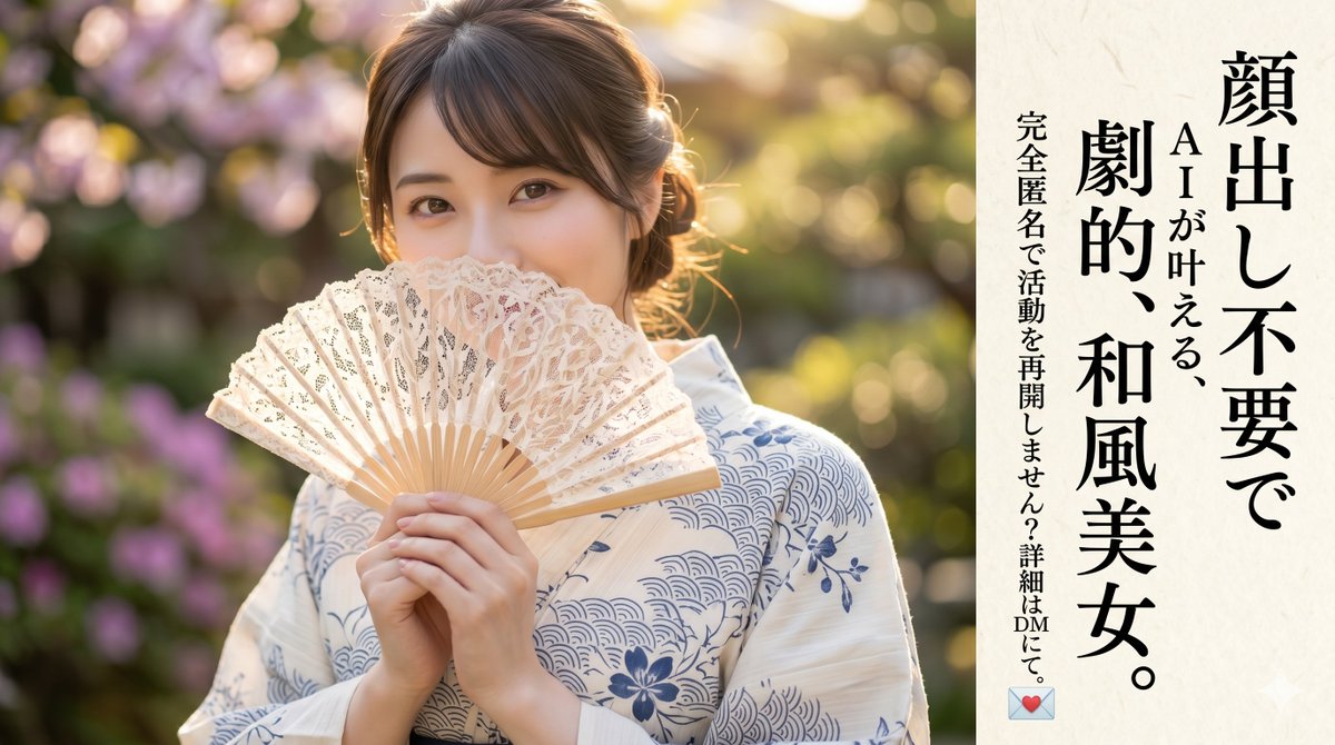 eternalbloomST's tweet photo. 身バレが怖くて一歩踏み出せない方へ。 当方のAIプロデュースなら、顔出し一切不要。完全匿名のまま「理想の姿」で活動できます。 会社員やパートの方も、誰にも知られず内密に外貨収益を積み上げ中💎 まずはDMであなたの理想を聞かせてください。💌 #同人モデル #モデル #完全匿名 https://t.co/Y93ihzAC6E