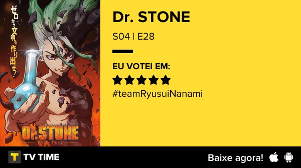 samu_galo's tweet image. Assisti "Dr. STONE: O alvorecer do computador" S04 | E28 #DrSTONE #TVtime