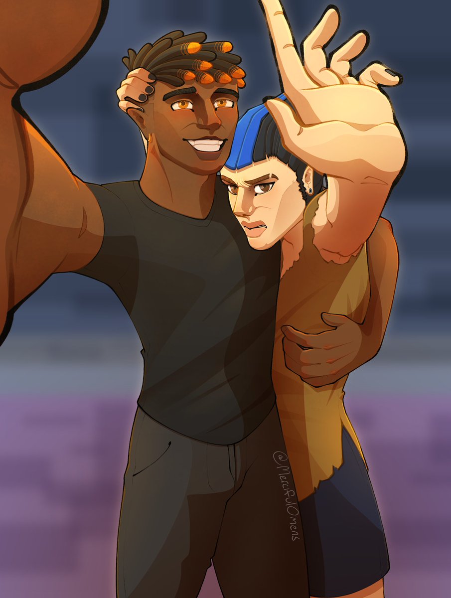 MercifulOmens's tweet image. “Say cheese 😁”

“Fuck off”

#yoru #phoenix #yorunix #valorantfanart