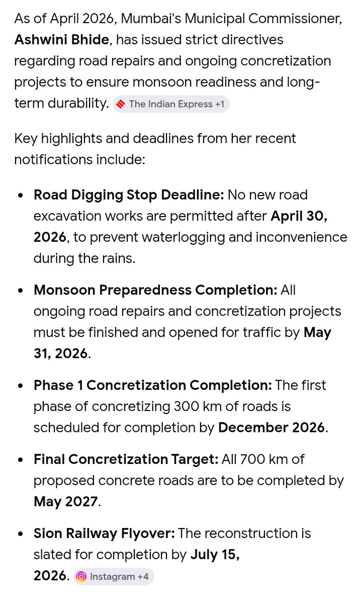 SentinelWachter's tweet image. @mybmc @mybmcInfra @AshwiniBhide @mybmcSWM @MayorMumbai @CMOMaharashtra @mieknathshinde @ssaunik Just a reminder of the April 30th date to stop any new road work undertaken. New road work just commenced in #chhedanagar #chembur STOP THIS IMMEDIATELY FROM 1ST mAY 2026 REMINDER