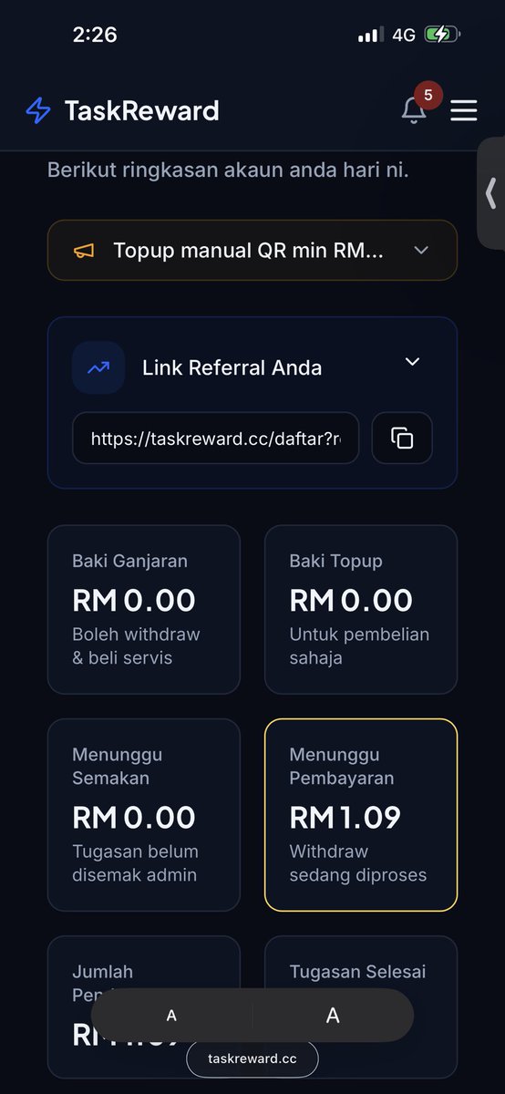 sfbzn_'s tweet photo. Anyone yang tengah cari side income, i suggest buat taskreward ni. Selain tu kalau korang nak naikkan engagement korang punya socmed pun sesuai jugak 🔥

Link i letak sini https://t.co/S8hgxcSV6i

If ada soalan boleh komen https://t.co/tIFZL16sDl