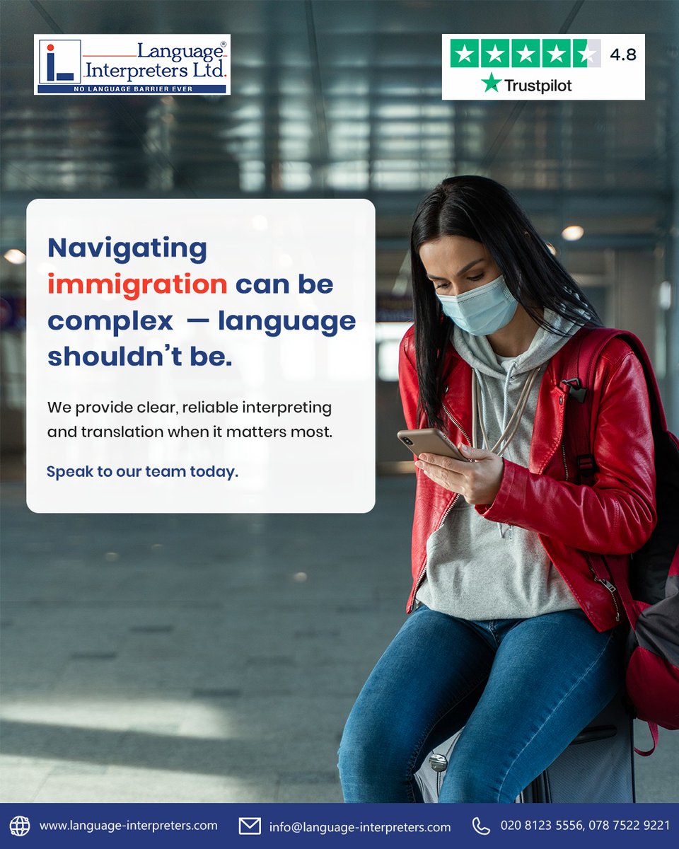 langinterltd's tweet photo. Clear communication makes all the difference.
We provide reliable interpreting and translation services across legal, medical, and corporate settings — with accuracy and confidentiality at the core.
Contact us today to learn more
🌐 https://t.co/hQeiZ5eu6D
☎ 0208 123 5556 https://t.co/ylWUsfGRyL
