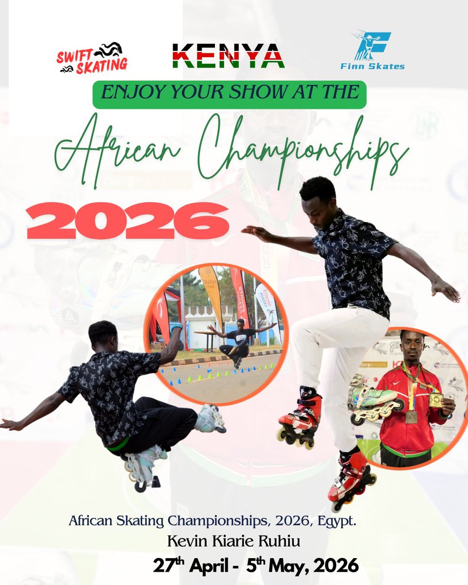 MajimajiKenya's tweet image. Wishing @KelvinuhK our champion skater all the best as he heads for African Championships 2026 in Cairo in Egypt. Last time in Benin he did it alone, lets cheer and support him. I hope this time the Ministry of sports came through. #Brekko #SautiYaMnyonge #kevinkiarieruhiu