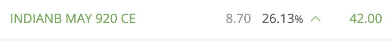 jags0923's tweet image. Indianbank 920 ce 

40 to 42 now 

Lot size = 1000 shares 

#indianbank #OptionsTrading #options #optionbuying
