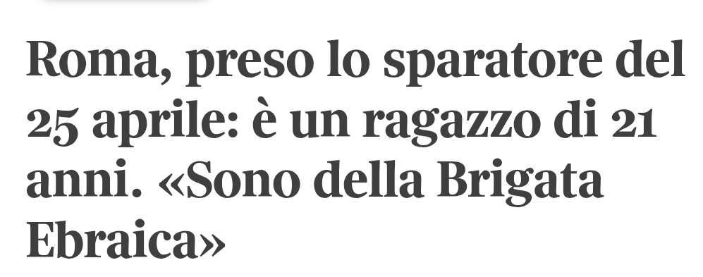 Hanno già detto "la #brigataebraica ha il diritto di sparare"?