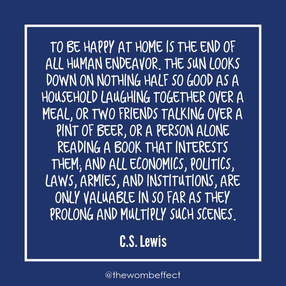 thewombeffect's tweet image. QUOTE OF THE DAY 🙇‍♀ To be happy at home.
.
#quoteoftheday #wednesdaywisdom #wednesdayquote #thewombeffect #happyathome #home #cslewis