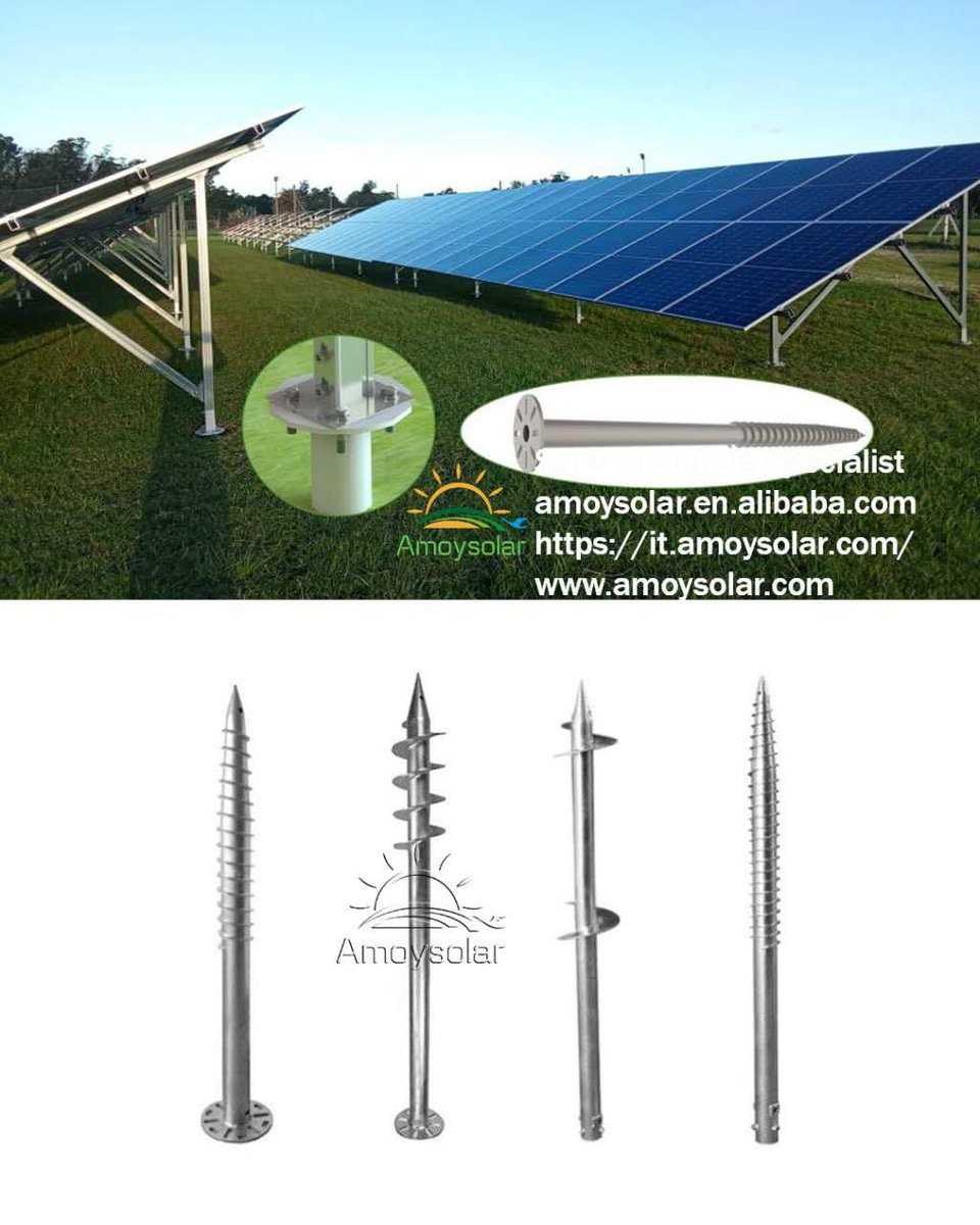 RitaLiu264507's tweet image. Why Ground Screws Are Gaining Popularity in Solar Projects?  Key Advantages: 1.Eco-Friendly Installation  2.Easy Site Restoration 3. Flexible Adjustment  4. Lower Project Costsefits  📱 WhatsApp: wa.me/8619835690287 #SolarPileGround #CommercialSolar #UtilityScaleSolar