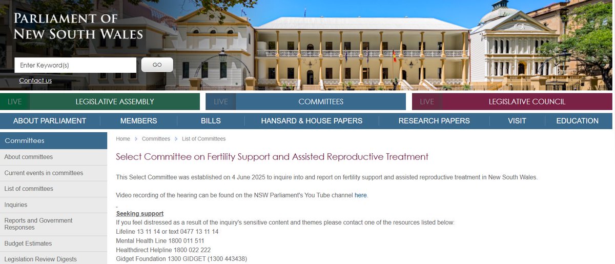 PeFuCas's tweet image. #Australia🇦🇺
El Pto. de NSW estudia cómo apoyar a los ttos. de fertilidad y TRA, incluida #GestaciónSubrogada, mejorando el acceso equitativo a estos procesos, especialmentej en las zonas rurales y regionales de Nueva Gales del Sur.

#StopSubrofobia, @PSOE
parliament.nsw.gov.au/committees/lis…