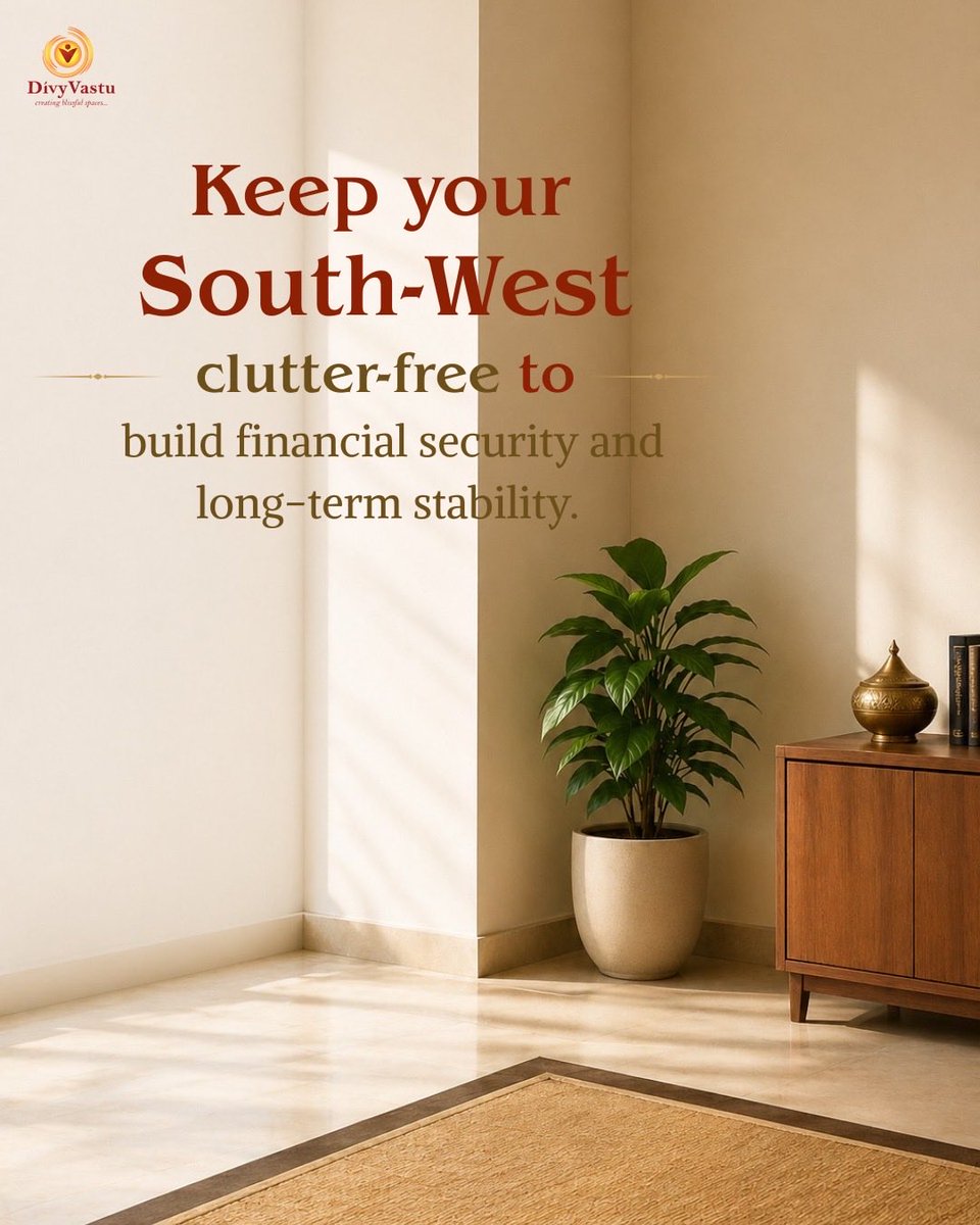 VastuWithDivvya's tweet image. Success flows where energy aligns. Simple Vastu corrections can improve cash flow, attract opportunities, and support financial growth. Is your workspace helping you build wealth? Comment Below!
#vastu #vastuexpert #vastuconsultant #vastutips