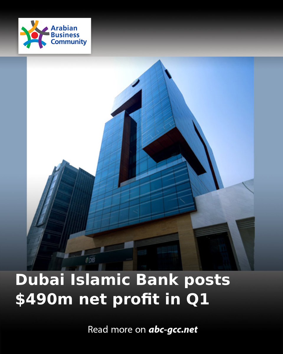 ABCinGCC's tweet image. Dubai Islamic Bank (DIB) has recorded solid results for the first quarter of 2026 with its net profit soaring to AED1.799 billion ($490 million) from AED1.798 billion ($489 million) in the same period of 2025.

Read more on abc-gcc.net/News/1/395201

#ABCnews #Bank #Dubai #Revenue