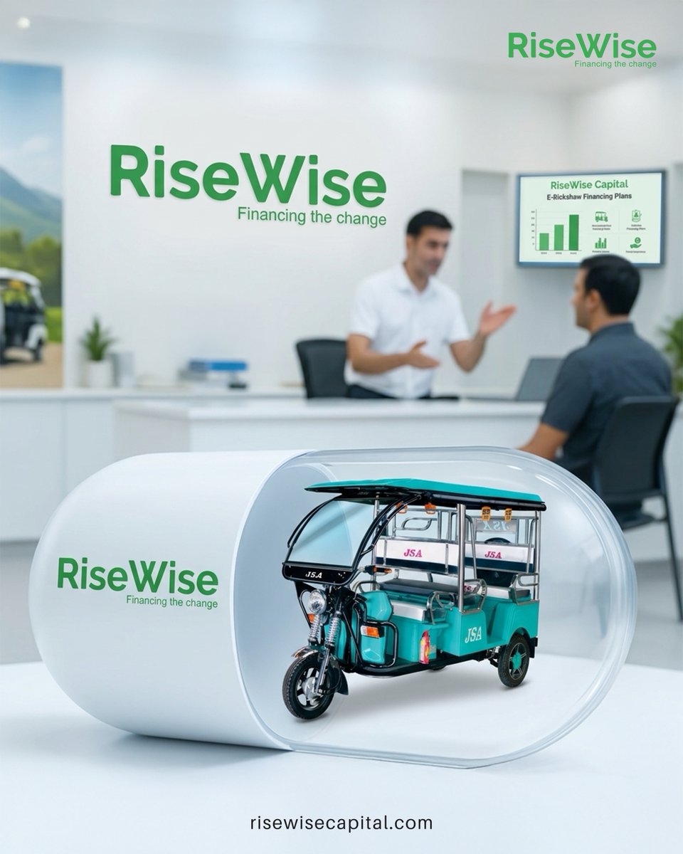 RisewiseCapital's tweet image. Your e-rickshaw. Your income. ⚡

Finance it smartly with low EMIs &amp;amp; quick approvals.

👉 risewisecapital.com

#ERickshaw #EVLoans #RiseWise #SmartFinance