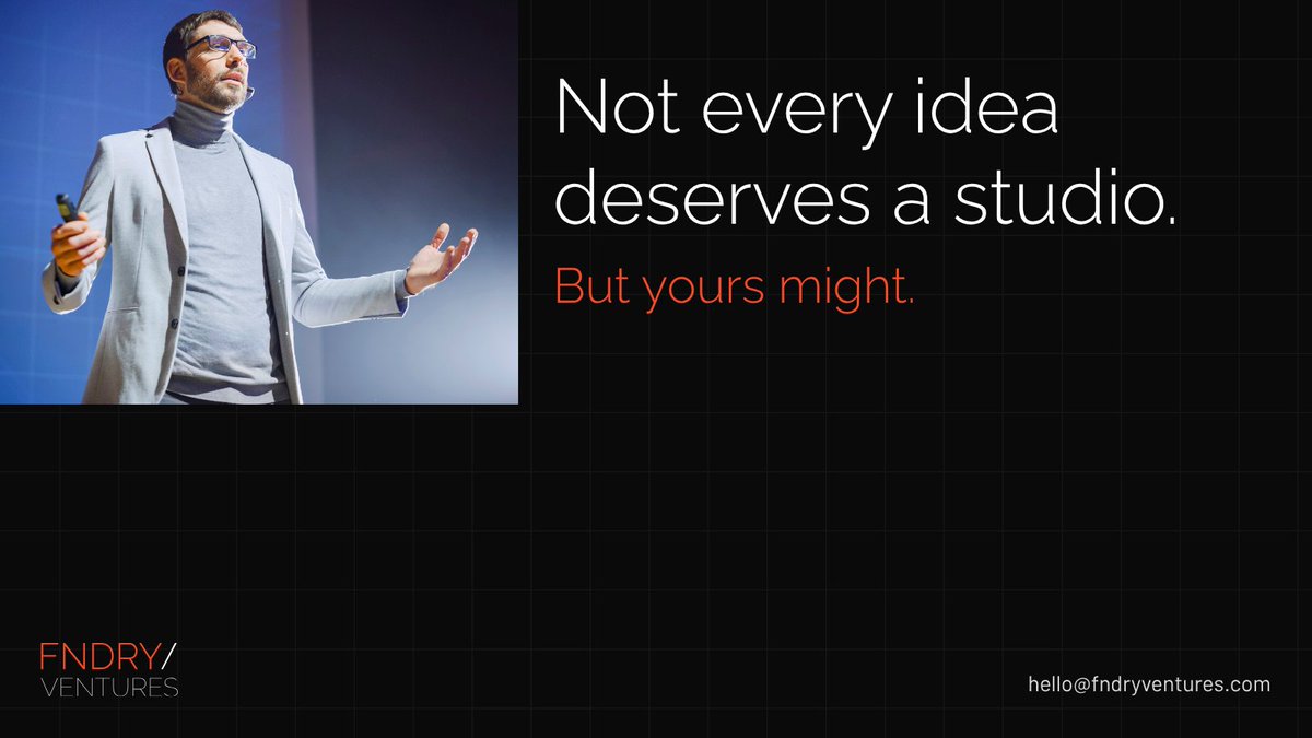 fndryventures's tweet photo. “But the right ones deserve more than a pitch competition. FNDRY Ventures.”

No explanation needed. Let it breathe. https://t.co/lWS8u0dihZ