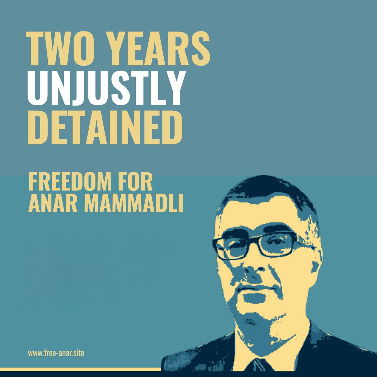EPDE_org's tweet photo. Two years ago today, Azerbaijan grabbed EPDE co-founder Anar Mammadli off the streets of Baku as he went to pick up his child at nursery.  

He’s still in prison on fabricated charges ⚠️  

➡️ Sign the petition for his release: https://t.co/czV6uViSrt https://t.co/AJWLaAGDMn
