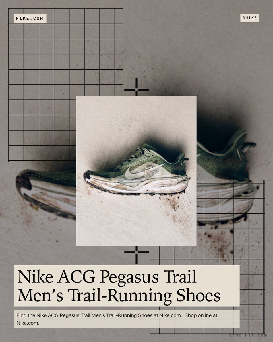 Drop_Kit_com's tweet photo. @Nike product link dropped - “editorial grid” style added - “portrait” size selected - copied to @X -> 30 seconds. Speed is everything. https://t.co/TAy0s3iCUp