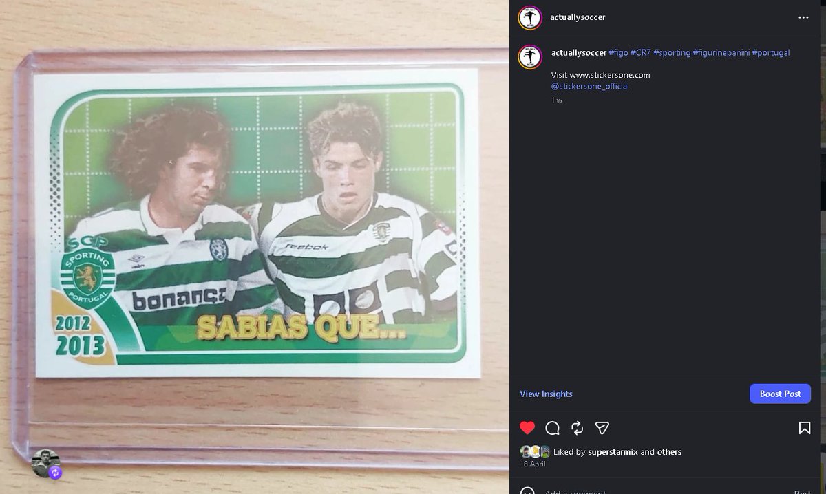 Actually_Soccer's tweet image. #LUISFIGO #CRISTIANORONALDO #RONALDO #CR7 #SPORTING #FIGURINEPANINI 

see entire #checklist of this collection here 
stickersone.com/en/album-sport… @STICKERSONE_COM  !