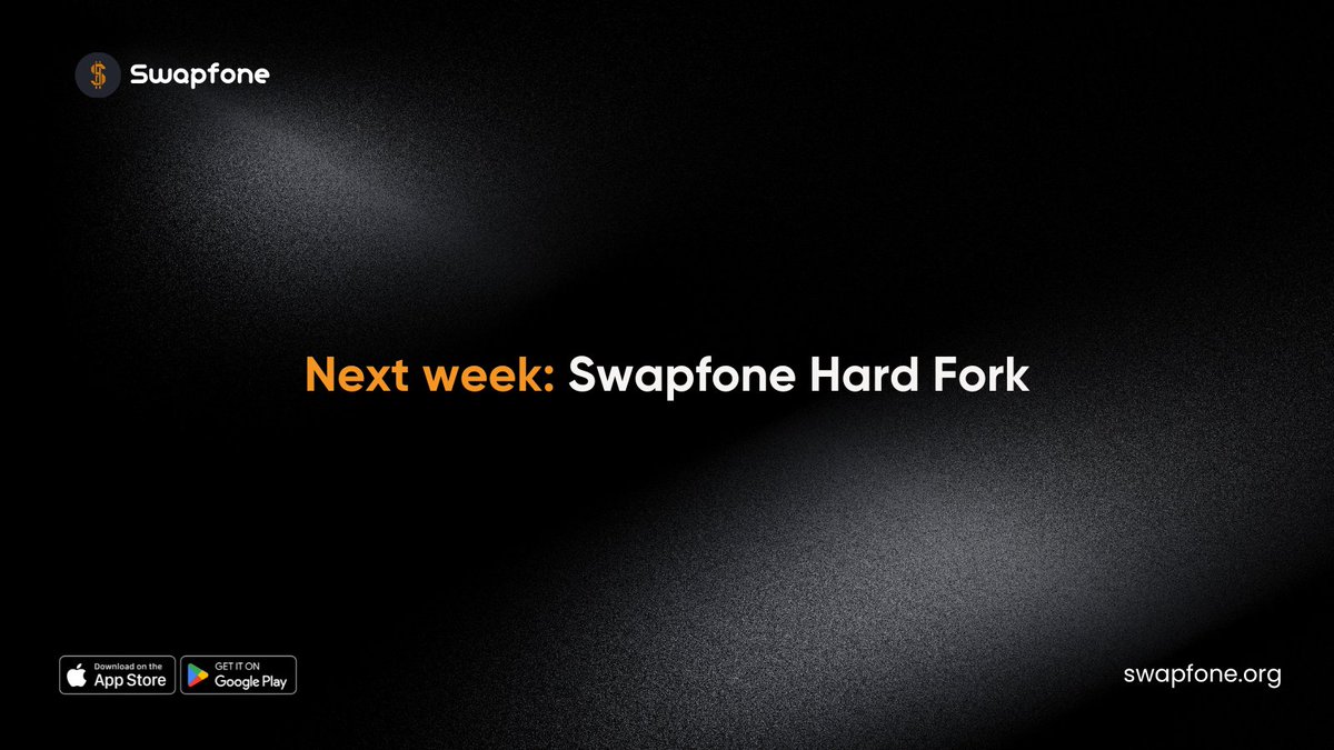 swapfone's tweet photo. Next week: Swapfone Hard Fork

The biggest upgrade in mobile blockchain is approaching.

Just a few days remain… Stay tuned.

🎁Log in and mine $USDS daily to claim your Testnet NFTs to receive the exclusive invite codes for the upcoming events

📲Install Swapfone at https://t.co/P2ck3Gd6SK
