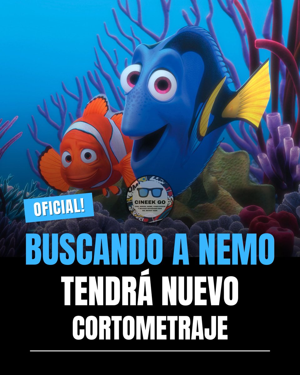 CineekGoOficial's tweet image. 🐠✨ ¡NEMO Y DORY ESTÁN DE VUELTA!

Pixar desarrolla oficialmente un nuevo cortometraje de Buscando a Nemo. 👀✨

Además, Ellen DeGeneres volverá como la voz de Dory. 🐠💙

📰 Fuente: #Deadline.

#BuscandoANemo #FindingNemo #Pixar #EllenDeGeneres #Disney