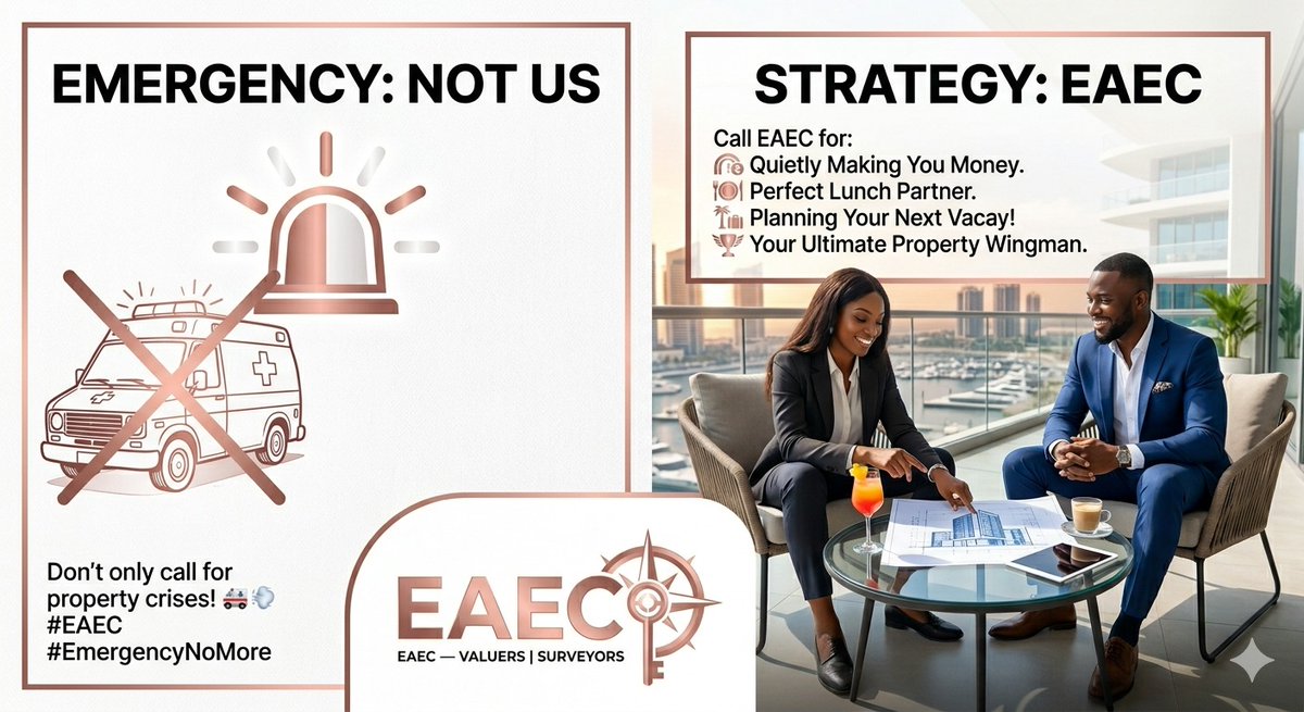 EA_Ekanem's tweet photo. Stop treating your property experts like a 911 dispatch. EAEC would rather help you build an empire than just manage a crisis.

Don't wait for the "house on fire" moment. Call us, let’s grab a coffee &amp; talk strategy and growth instead.

#EAEC #WittyWednesday #ProactiveNotReactive https://t.co/nbDdSwjGkD