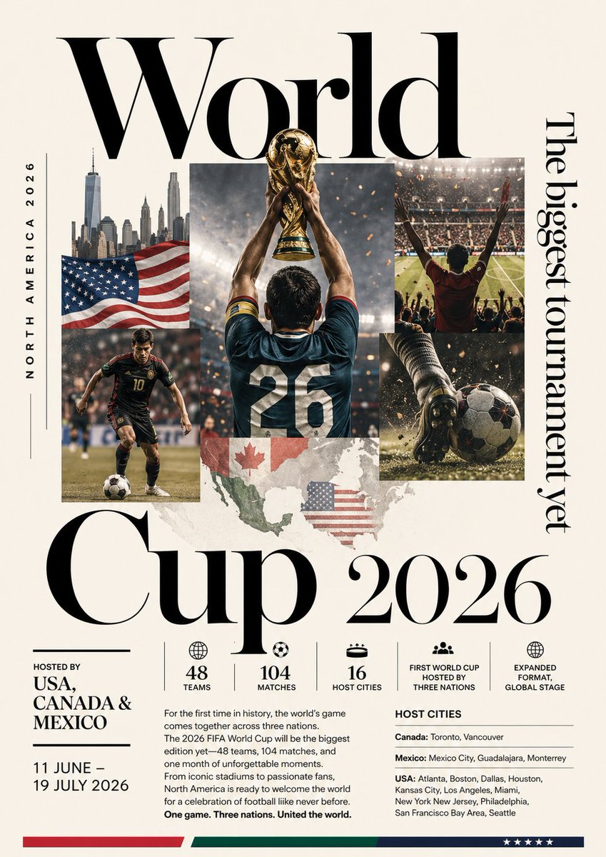 World Cup 2026 Editorial Poster - PromptGather image 1
