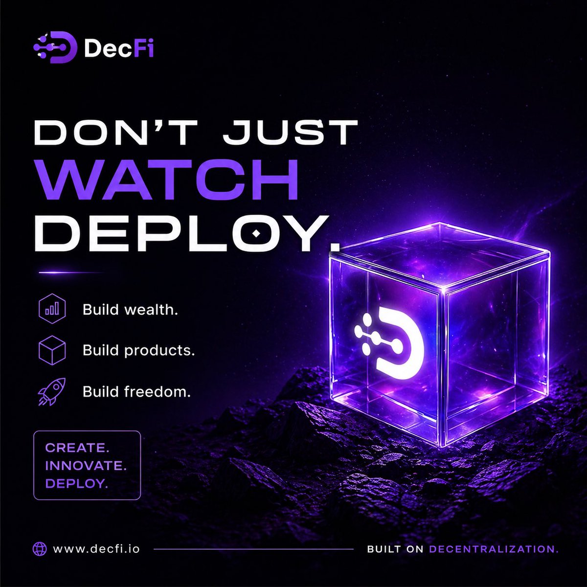 Decfi_io's tweet photo. Welcome to a new era of finance 
where your money works 24/7, globally, without permission.

📲 With DecFi App, you can:
• Earn passive rewards while you sleep
• Access decentralized liquidity anytime
• Stay in full control of your assets
• Experience seamless, secure trading

No middlemen. No limits. Just freedom.

🚀 The future of DeFi is here.

#DecFi #DeFi #CryptoApp #PassiveIncome #Web3
