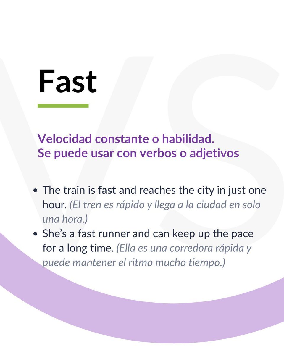 Capmantesting's tweet photo. FAST VS QUICK. 🏃💨 ¿Sabes la diferencia?
 📌 Guarda este post para repasarlo más tarde.

#LearnEnglish #EnglishTips #EnglishVocabulary #InglésPráctico https://t.co/K9LxcbWVSf