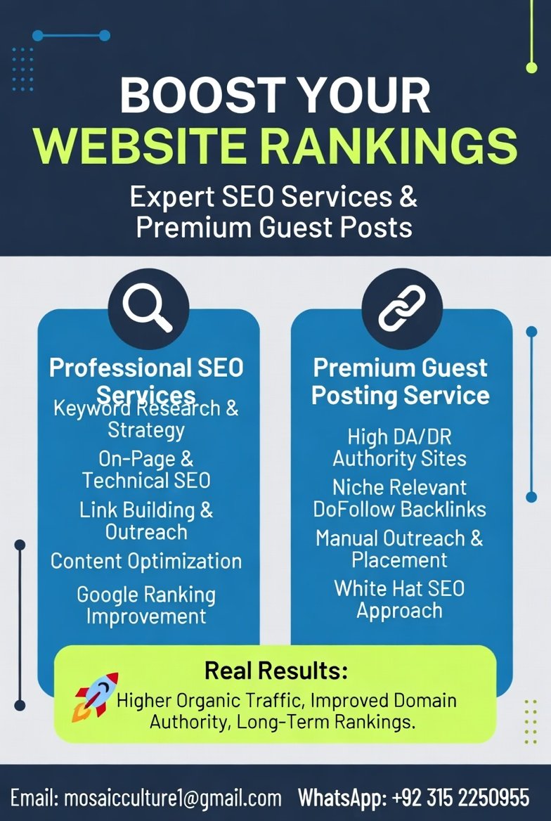 maqsoodk541's tweet image. I'm sharing our Premium Guest Post Site List to enhance your content strategy.

Email: mosaicculture1@gmail.com
WhatsApp: +923152250955
🏷️ Tags:
 #GuestPostService #SEOProvider #LinkBuilding #Backlinks #DigitalMarketing #ContentMarketing #GuestPosting #SEOExperts