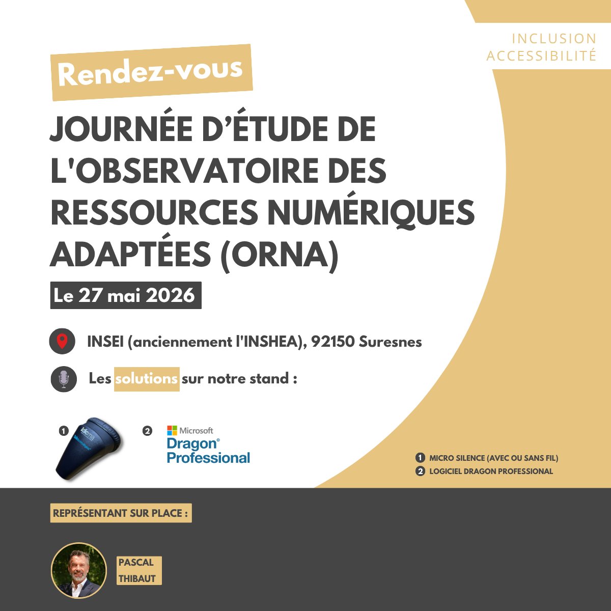 DicmaSA's tweet image. Le digital peut aider l’éducation.
Encore faut-il qu’il soit utilisable par tous.

🎙️ À découvrir :
→ Dragon Professional (@microsoftfrance)
→ Micro Silence

👉 Démonstrations sur place
📅 RDV le 27 mai à la journée ORNA de l'@ins_ei_

#inclusion #handicap #education #numerique