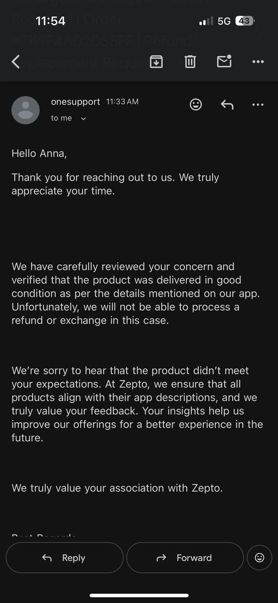 singhps1501's tweet photo. "@ZeptoNow is delivering broken products (Order TK9F4AD2D55FF) and then lying that it was delivered in 'good condition.' Terrible customer service! #ZeptoScam #ConsumerRights" https://t.co/FQJ7stVeCo