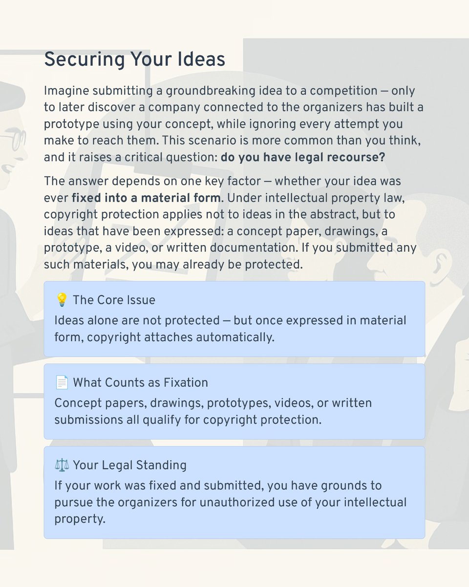 cmputhiadvocate's tweet photo. You've built the idea. Now the real question is have you secured it? Innovation without protection is opportunity left exposed.
#Kenyalaw#Intellectualproperty. https://t.co/cRe5jLJiEU