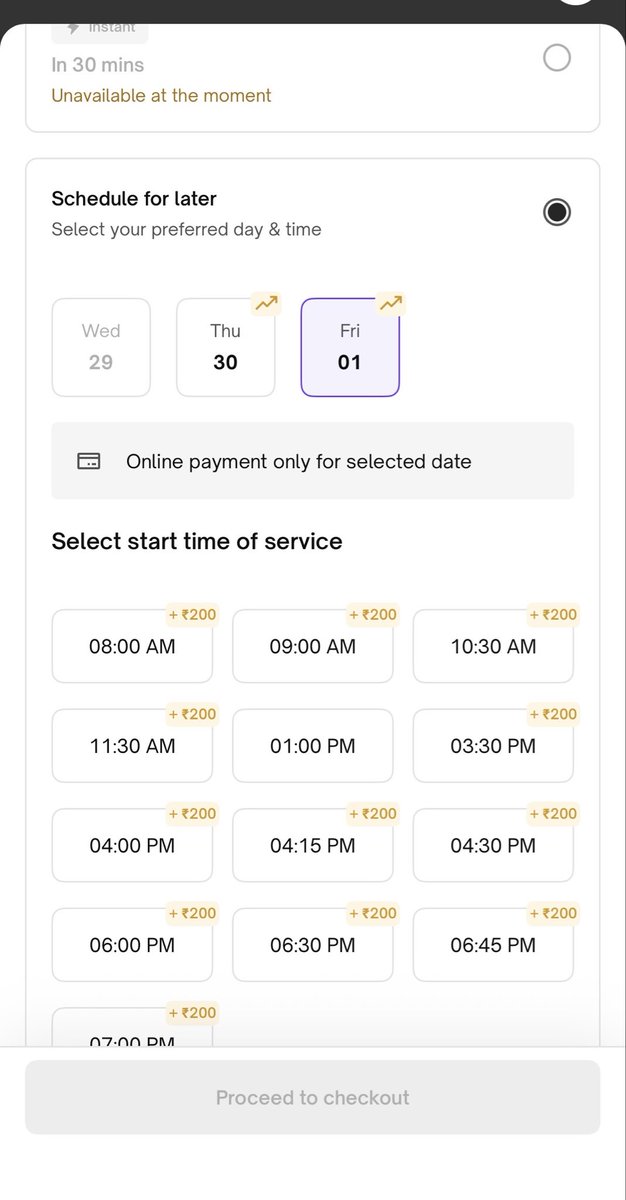 SinghHarrykaran's tweet photo. @urbancompany_UC I feel cheated. I have my bathroom cleaning plan and even after buying it, you're asking me to pay 200 more citing surge. What's the point of having a plan then? https://t.co/ACIoNY4PyB