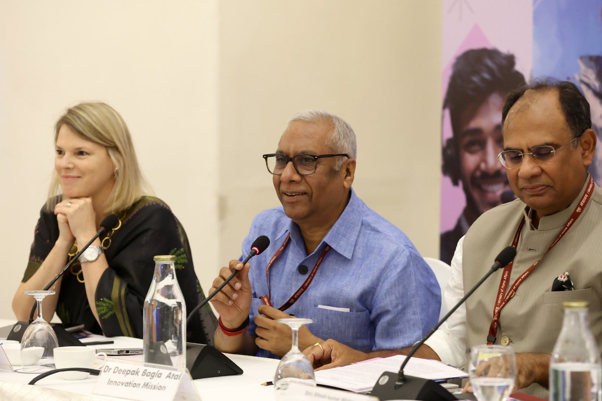 UNDP_India's tweet photo. What will it take to unlock the full potential of India’s young innovators and changemakers? 🚀

@UNDP_India and @AIMtoInnovate, NITI Aayog convened a roundtable on Youth Empowerment for Viksit Bharat to advance dialogue on skills, youth-led innovation, entrepreneurship, and meaningful engagement🗣️🚀

Partners from government, industry, philanthropy, youth organizations, and the innovation ecosystem came together to identify opportunities for collaboration, knowledge exchange, and action at scale🤝📚

#YouthEmpowerment