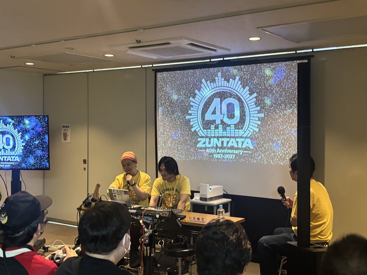 kamuneko's tweet image. ZUNTATA40周年プレミーティング
〜トーク&amp;amp;ミニライブ〜

現地で観てるよ〜(=ﾟωﾟ)ﾉ

#タイトー　#TAITO
 #Hey #ZUNTATA #ズンタタ