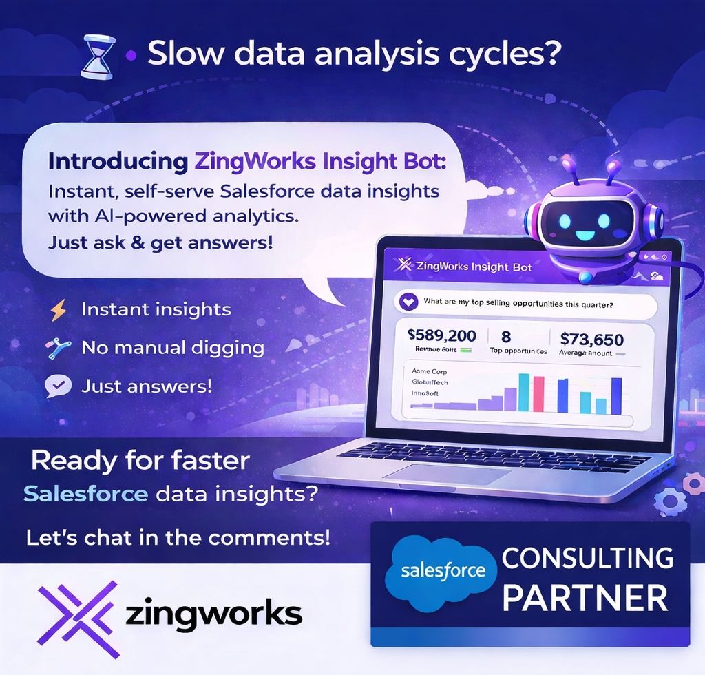 Get Salesforce data insights within minutes.

Let’s connect to know how. calendly.com/mukul-zingwork…

#Salesforce #DataInsights #CRM #BusinessGrowth #ZingWorks