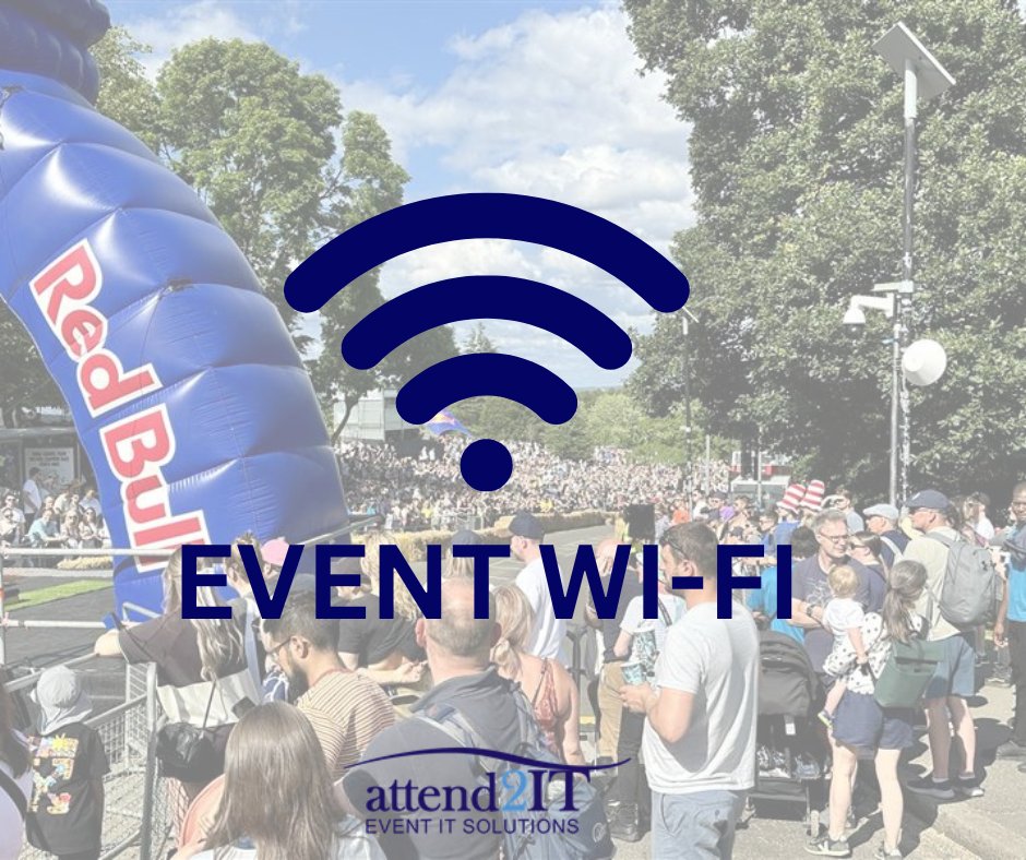 Attend2IT's tweet photo. Your Event. Our Expertise. Total Connectivity.

Let us make your event Wi-Fi as powerful as your vision.
Get in touch with attend2IT today and take your event connectivity to the next level.

#attend2it #eventwifi #eventit #eventsoftware https://t.co/jPMGlKucPB
