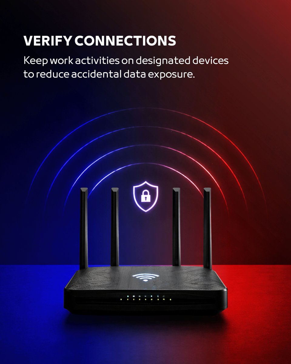 dcipark's tweet photo. Working from home? Small habits make a big difference.

Follow these 4 practical tips to keep your devices, data, and meetings secure. https://t.co/gQp3o8V627