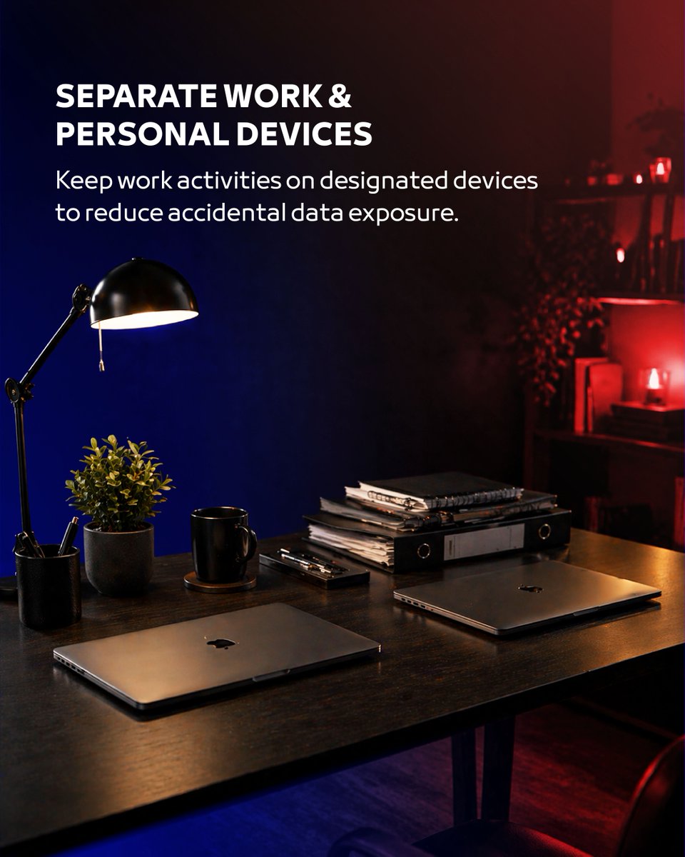 dcipark's tweet photo. Working from home? Small habits make a big difference.

Follow these 4 practical tips to keep your devices, data, and meetings secure. https://t.co/gQp3o8V627